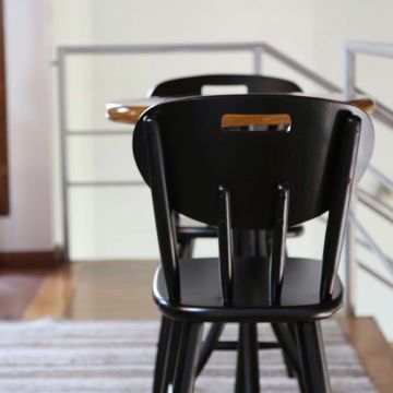 Cadeira de Madeira Torneada 43cm cor Preta