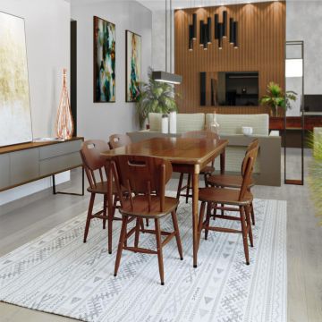 Mesa Madeira 125x80cm Cor Natural - Base 4pé 78cm nat - Beer happy hour