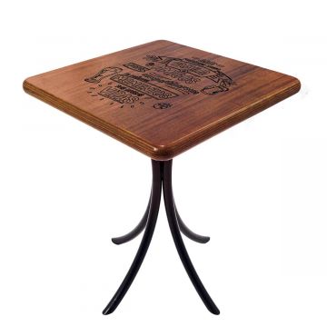 Mesa Madeira 60x60cm Cor Natural - Bistrô Fixa 78cm pta - Família e Amigos