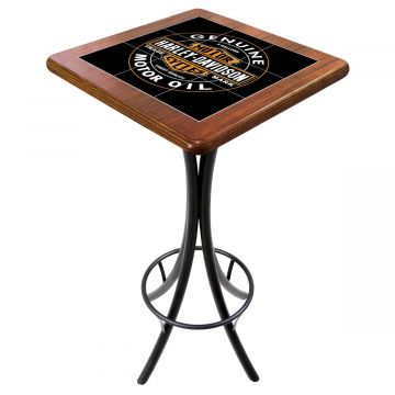 Mesa Madeira Azulejo 60x60cm Cor Natural - Bistrô Fixa 98cm pta - Harley Davidson Genuine