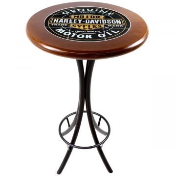 Mesa Madeira Azulejo 60cm Cor Natural - Bistrô Fixa 98cm pta - Harley Davidson Genuine