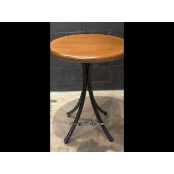 Mesa Madeira 60cm Cor Natural - Bistrô Fixa 78cm pta - Black Beer
