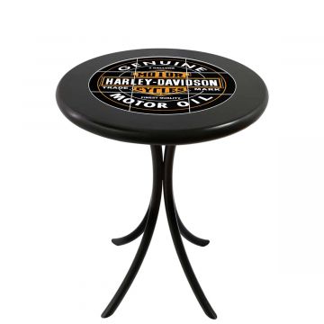 Mesa Madeira Azulejo 60cm Cor Preta - Bistrô Fixa 78cm pta - Harley Davidson Genuine