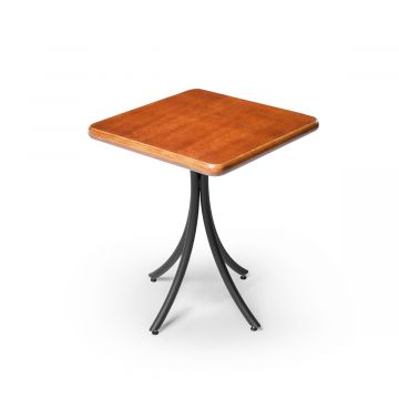 Mesa Madeira 60x60cm Cor Natural - Bistrô Fixa 78cm pta - Liso