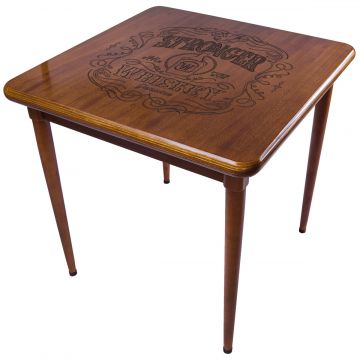 Mesa Madeira 80x80cm Cor Natural - Base 4pé 78cm nat - Stronger Whiskey