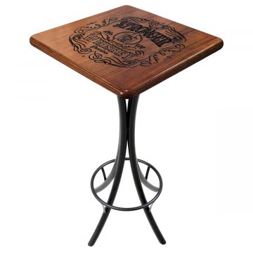 Mesa Madeira 60x60cm Cor Natural - Bistrô Fixa 98cm pta - Stronger Whiskey