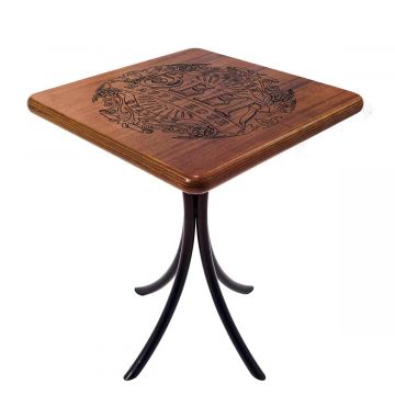 Mesa Madeira 60x60cm Cor Natural - Bistrô Fixa 78cm pta - Beer Happy Hour