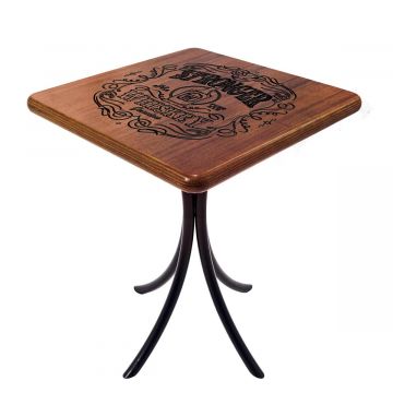 Mesa Madeira 60x60cm Cor Natural - Bistrô Fixa 78cm pta - Stronger Whiskey