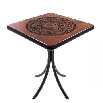 Mesa Madeira 60x60cm Cor Preta - Bistrô Fixa 78cm pta - Pilsner