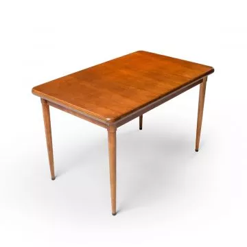 Mesa Madeira 125x80cm Cor Natural - Base 4pé 78cm nat - Liso