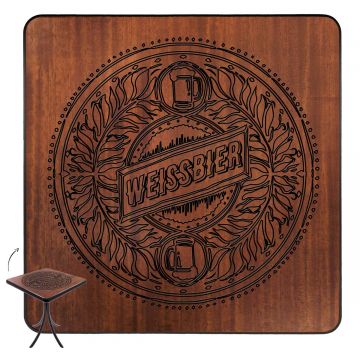 Mesa Madeira 60x60cm Cor Preta - Bistrô Fixa 78cm pta - Weissbier