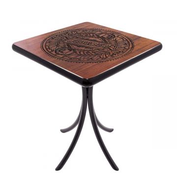 Mesa Madeira 60x60cm Cor Preta - Bistrô Fixa 78cm pta - Weissbier