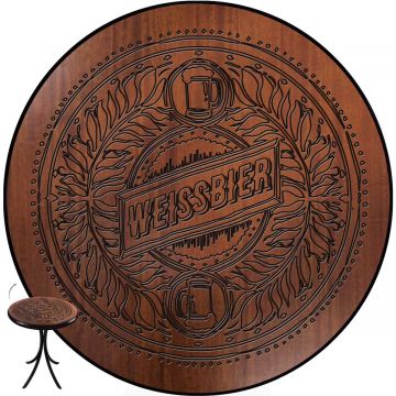 Mesa Madeira 60cm Cor Preta - Bistrô Fixa 78cm pta - Weissbier