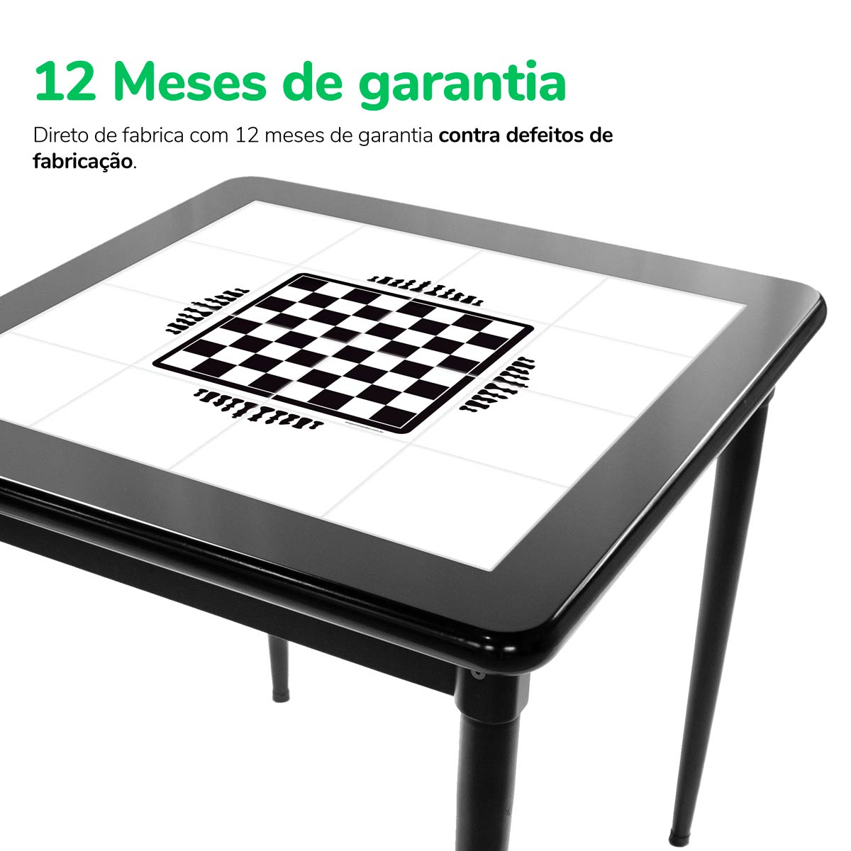 Mesa para jogar xadrez damas cartas em madeira maciça de 80 x 80 cm -  Empório Tambo em Promoção na Americanas