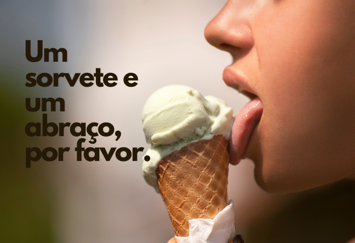 Um sorvete e um abraço