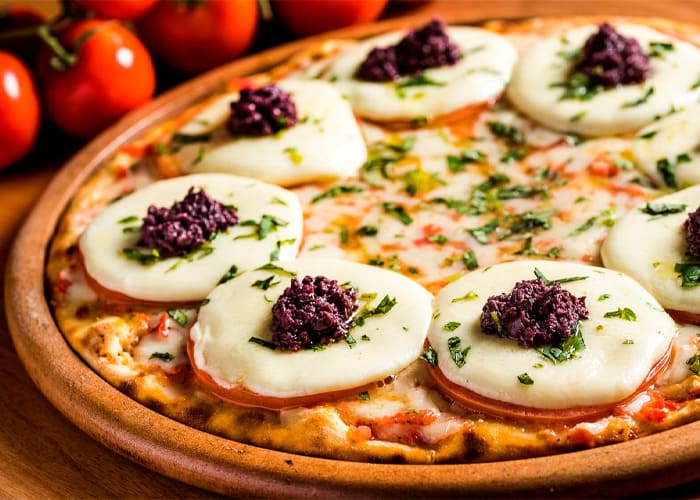 Pizza sabor caprese